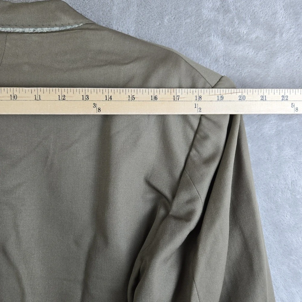 Vintage Lizi Rossi Blazer Men Olive Green Wool Double Breasted Pura Lana Vergine